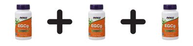3 x Now Foods EGCg Green Tea Extract 400mg (90) Unflavoured