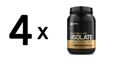 4 x Optimum Nutrition 100% Whey Gold Isolate (2.05lbs) Strawberry