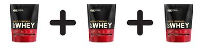 3 x Optimum Nutrition 100% Whey Gold Standard (450g) Delicious Strawberry