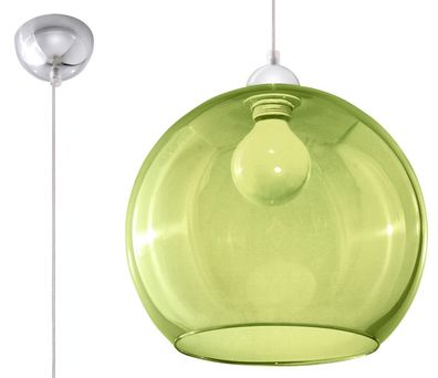 Sollux BALL Kugel Hängellampe grün, chrom 1-flg. E27