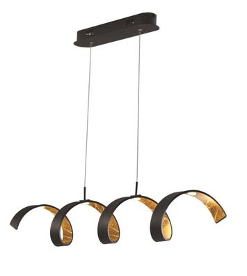 Luce Design Helix LED Hängeleuchte gold, schwarz 1200lm 3000K 80cm dimmbar