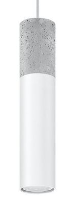 Sollux Borgio 1 Hängelampe weiß, grau GU10 dimmbar 8x8x105cm