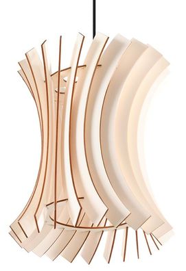 Sollux Oriana Hängelampe Natur Holz E27 dimmbar 30x30x107cm