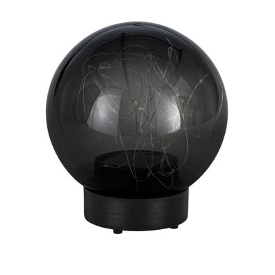 EGLO LED Solarleuchte Kugel Kunststoff schwarz-transparent 150mm mit Lichterkette