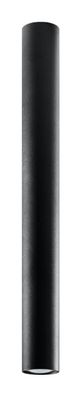 Sollux Lagos 60 Aufbauleuchte schwarz GU10 dimmbar 6x6x60cm