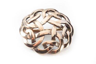 Keltischer Knoten Fibel Brosche Bronze