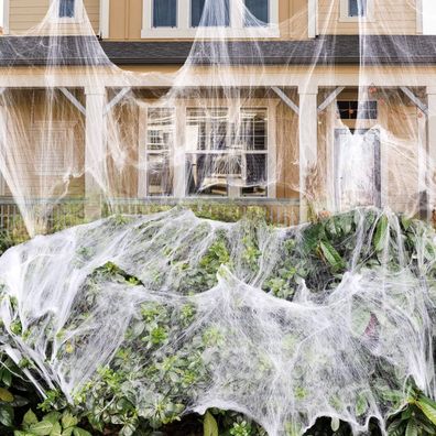 1000 m² großes, dehnbares Spinnennetz für Innen- und Außendekorationen, Themenpartys