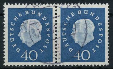 BRD BUND DS HEUSS 3 Nr 305 zentrisch gestempelt WAAGR PAAR X69BA02