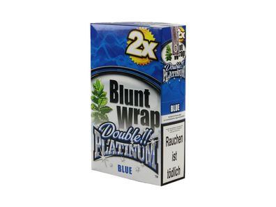 Blunt Wrap - Blue - Double Platinum - 2 Papers - King Size - Hanf Hemp Blättchen