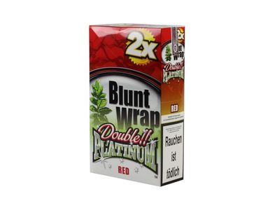 Blunt Wrap - Red - Double Platinum - 2 Papers - King Size - Hanf Hemp Blättchen