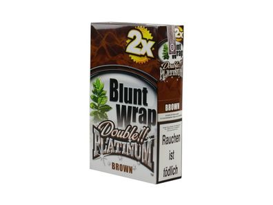 Blunt Wrap Brown - Double Platinum - 2 Papers - King Size - Hanf Hemp Blättchen