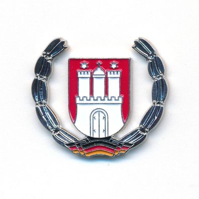 Hansestadt Hamburg Wappen Elbe Hafen HH Deutschland Badge Pin Anstecker 0920