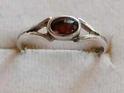 Antik Silber Ring 925 mit elegante Bernstein, Gr.56 , Art Deco