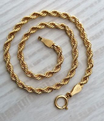 Gold Armband kordelkette Gelbgold 375 9K Milor , Länge 20.5cm, Breite ca 3mm, Neu