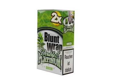 Blunt Wrap Green - Double Platinum - 2 Papers - King Size - Hanf Hemp Blättchen