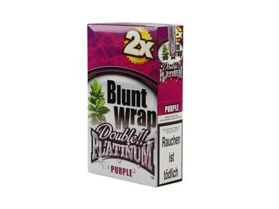 Blunt Wrap Purple - Double Platinum - 2 Papers - King Size - Hanf Hemp Blättchen