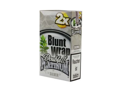 Blunt Wrap Silver - Double Platinum - 2 Papers - King Size - Hanf Hemp Blättchen