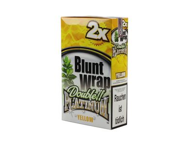 Blunt Wrap Yellow - Double Platinum - 2 Papers - King Size - Hanf Hemp Blättchen