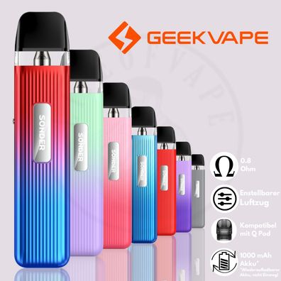 Geekvape SONDER Q E-Zigarette Pod System Kit 1000mAh I Starter Set E-Shisha Vape