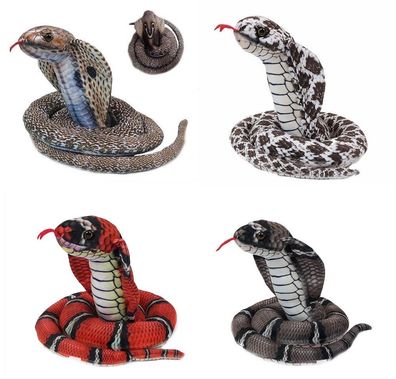 1 Stofftier Schlange Kobra, Kuscheltiere Plüschtiere Schlangen Reptilien Kriechtiere