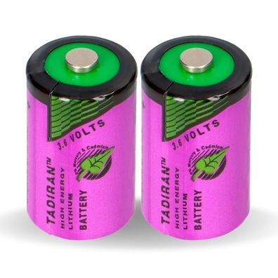 2x Tadiran Lithium 3,6V Batterie SL 750/ S 1/2AA - Zelle 14250