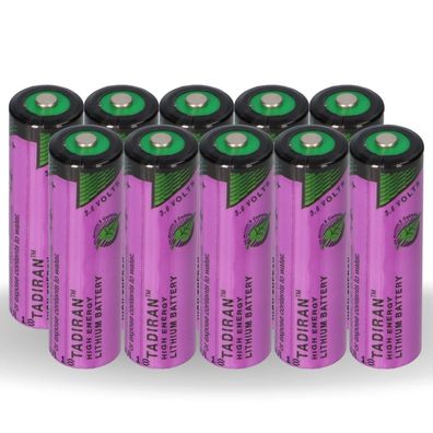 10x Tadiran Lithium 3,6V Batterie SL 760/ S AA - Zelle LiSOCl2 2200mAh