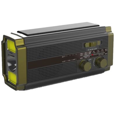 Solar Radio AM/ FM Kurbelradio Notfallradio mit LED Taschenlampe