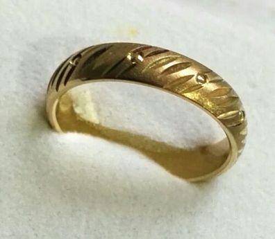Goldring Ehering Gelbgold Ring 333, Gr. 52, Massive, Kein Gravur, Top