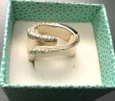 Wunderschön Pierre Lang Silber Ring 925, Gr.6, Art Deco, Neuwertig, Massive, Top!
