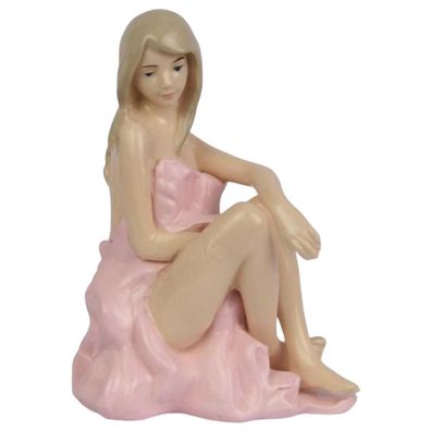 vianmo Skulptur Figur Porzellan Sitzende Tänzerin