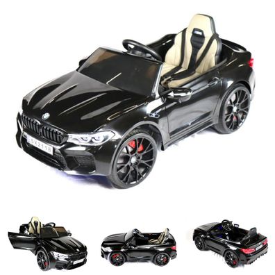 ES-Toys Kinder Elektroauto BMW M5 LED-Bodenlichter EVA-Reifen MP3 USB lizenziert