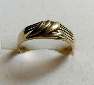 Goldring Gelbgold Ring 333/8K Art Deco, Gr.55.5