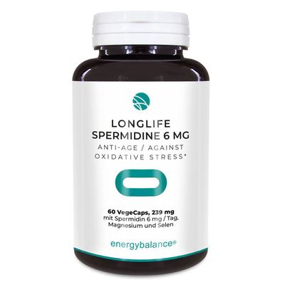 Longlife Spermidine 6mg Anti-Age, 60 VegeCaps - EnergyBalance