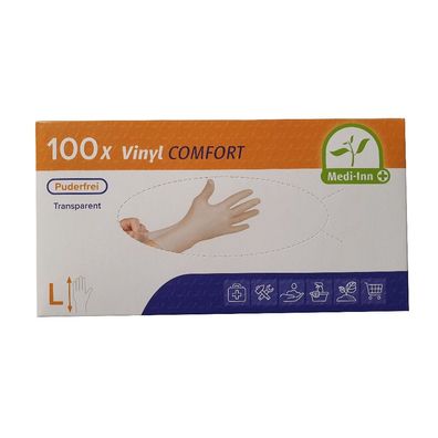 Medi-Inn Vinylhandschuhe Comfort - unsteril - Gr.S - 100 Einmalhandschuhe