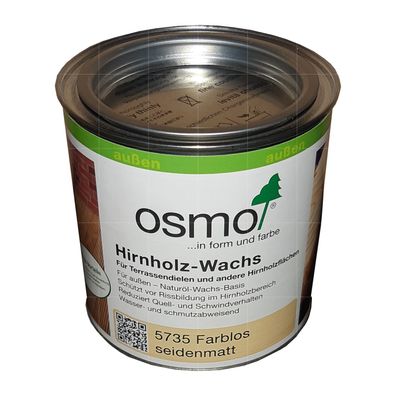 OSMO Hirnholz-wachs - 0.375 LTR (FARBLOS) Holzschutz Holzpflege FÜR AUSSEN