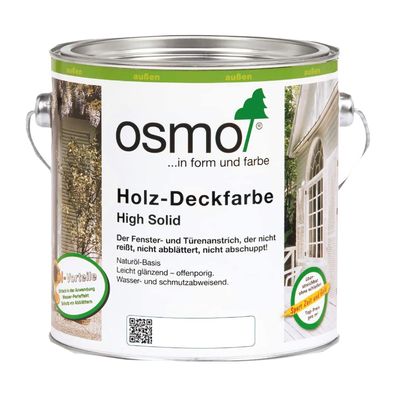 OSMO HOLZ-DECKFARBE - 2.5 LTR (2104 WEISS) Holzpflege Holzschutz Aussenfarbe