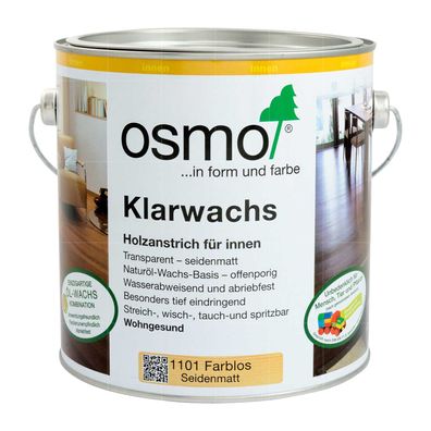 OSMO Klarwachs - 2.5 LTR (1101 Farblos) HOLZÖL Holzschutz Holzlasur Holzpflege