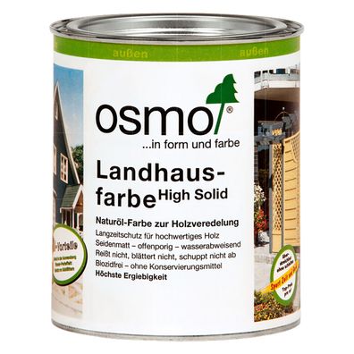 OSMO Landhausfarbe High Solid 2.5 Liter Naturöl Deckfarbe Holzschutz Farbwahl