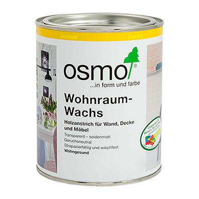 OSMO Wohnraum-wachs 2.5 Ltr WEISS Holzschutz Innenbereich transparent / deckend