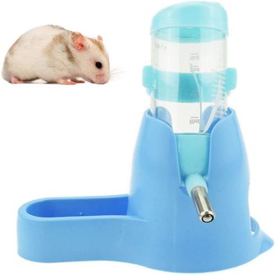 Hamster Trinkflasche mit der Napf , Wasserflasche , Gut fér Kleintiere Blau 80 ml