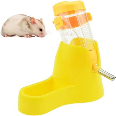 Hamster Trinkflasche mit der Napf , Wasserflasche , Gut fér Kleintiere Gelb 80 ml