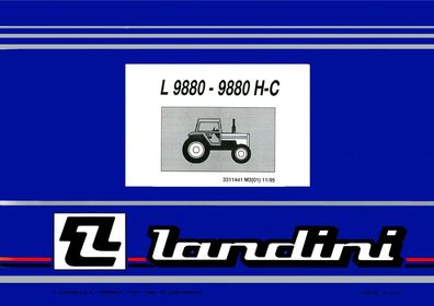 Ersatzteilliste für den Landini Traktor L 9880 - 9880 H-C 11 Ungebraucht