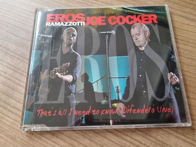 Eros Ramazzotti/ Joe Cocker - That's All I Need To Know - Difenderò CD Maxi Euro