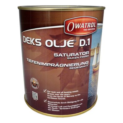 Owatrol Deks Olje D1 2.5 LTR Imprägnierung Holzöl Bootsöl Holzsättiger