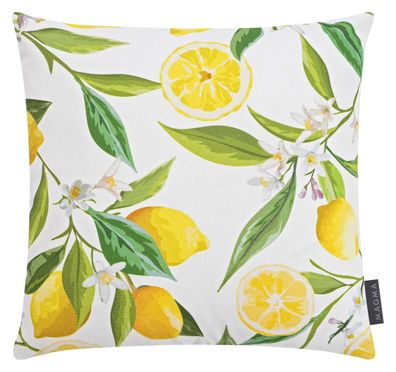 Kissenhülle Zitronen Limonen Digitaldruck 40x40cm Sommerlicher Kissenbezug