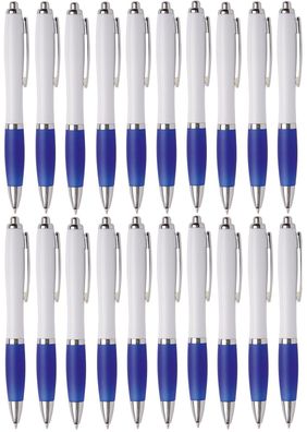 50x Kugelschreiber Blau Set Kulis blauschreibend Großraummine Druckmechanismus
