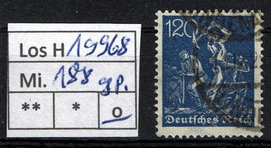 Los H19968: Deutsches Reich Mi. 188, gest., gepr. INFLA