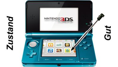 Nintendo 3DS Handheld Aqua Blue Blau Zustand Gut