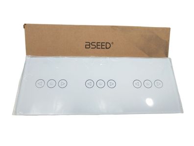 BSEED Smart Alexa Lichtschalter 3-Fach Abdeckglas Ersatz weiß