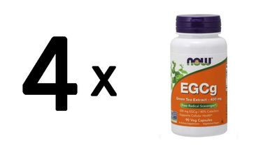4 x Now Foods EGCg Green Tea Extract 400mg (90) Unflavoured